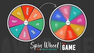Spin Wheel using CSS & Javascript | Lucky Spinning Wheel Game