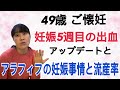 【49歳妊娠】5週目の出血アップデート、アラフィフの妊娠事情と流産率！
