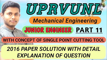 PART- 11 | UPRVUNL JE Previous Year Paper Solution | UPRVUNL Mechanical JE Paper | UPRVUNL JE 2021