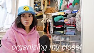 MOVING VLOG | re-organizing my closet, shoe storage, & closet tour