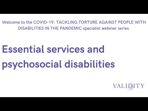 Tackling Torture: Essential services and psychosocial disabilities