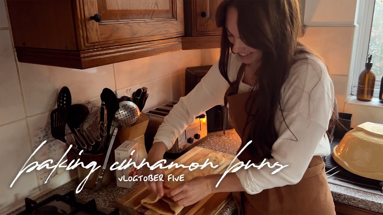making cinnamon buns for the first time | cosy autumn baking vlog