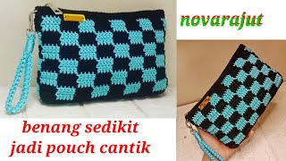 membuat pouch/dompet  cantik sangat mudah dan pemakaian benang sedikit