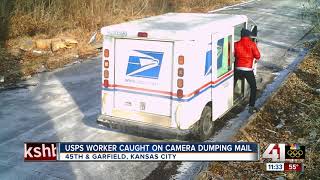 USPS worker caught dumping mail in KC, city says