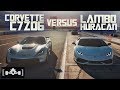 Corvette C7 Z06 vs. Lamborghini Huracan LP610-4 | Roll Race