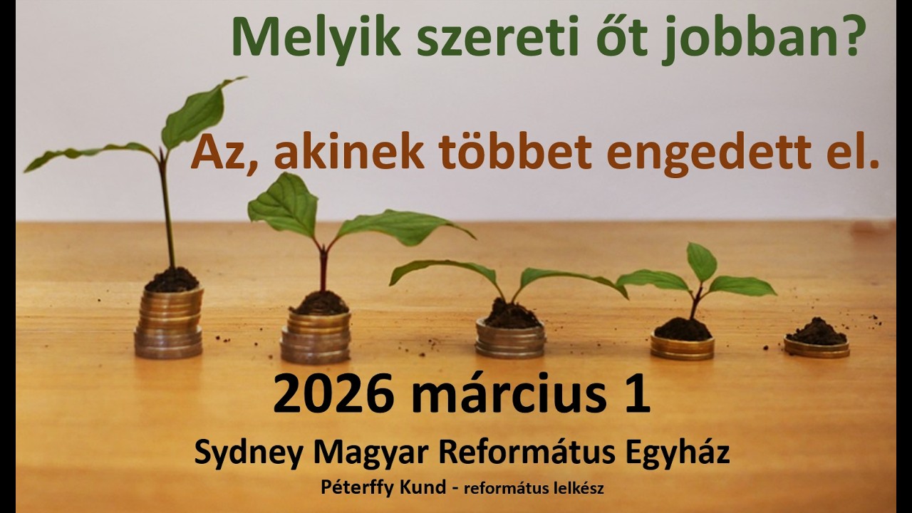 Sydney Magyar Református Egyház 2026 március 1