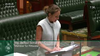 Reading 2 - Electoral Legislation Amendment Elections Bill 2025 - Jacqui Scruby Mp - 25 March 2026