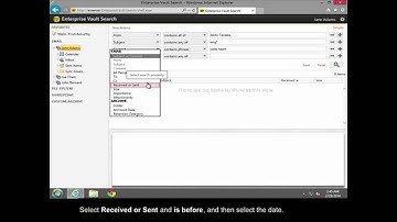 Enterprise Vault Search Running an advanced search