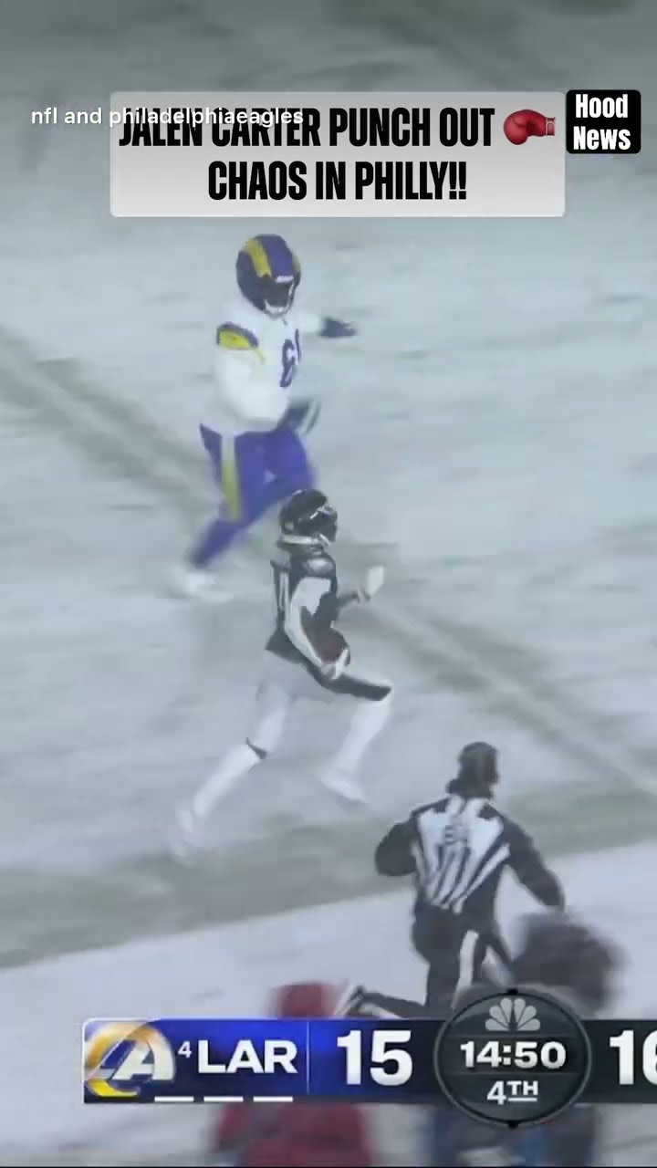 Punch out #hoodnews #jalencarter #eagles #larams #NFL #sports #football #viralvideo #omg #how #wow