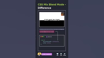 CSS Magic in a Minute!Ever seen text or images *react* to the background? 🤯  With mix-blend-mode.