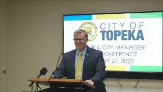 New Topeka mayor holds press conference with city manager