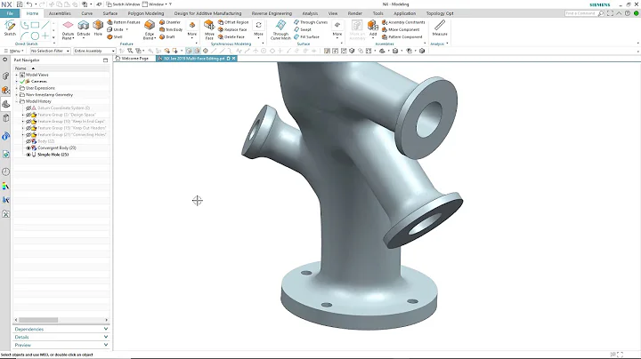 How to use the Multi Face Editing command to edit the Convergent Modeling Part in NX1847