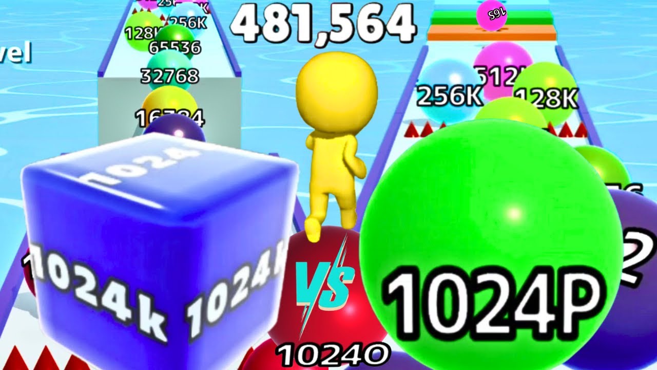 Ball Run 2048 Infinity против Jelly Run 2048 (1024k рекордов, режим уровня) против Push Harder 3D 🔥