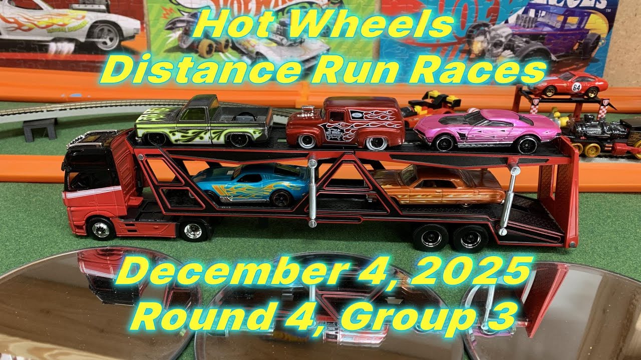 Hot Wheels - Distance Run Competition Round 4 - Group 3 - YouTube