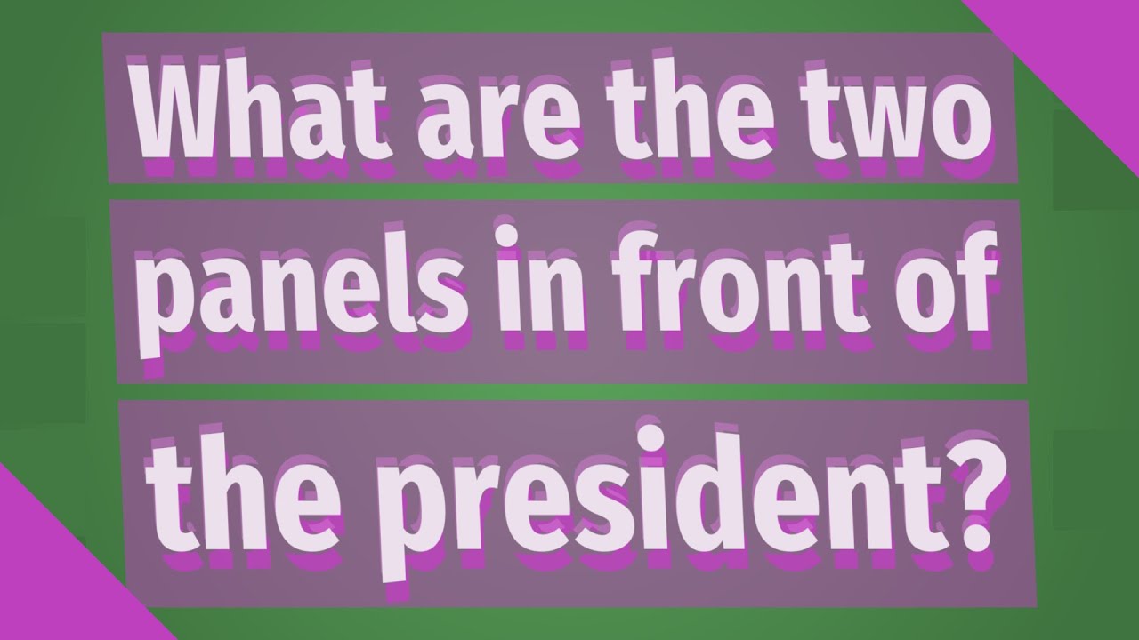 What are the two panels in front of the president? YouTube