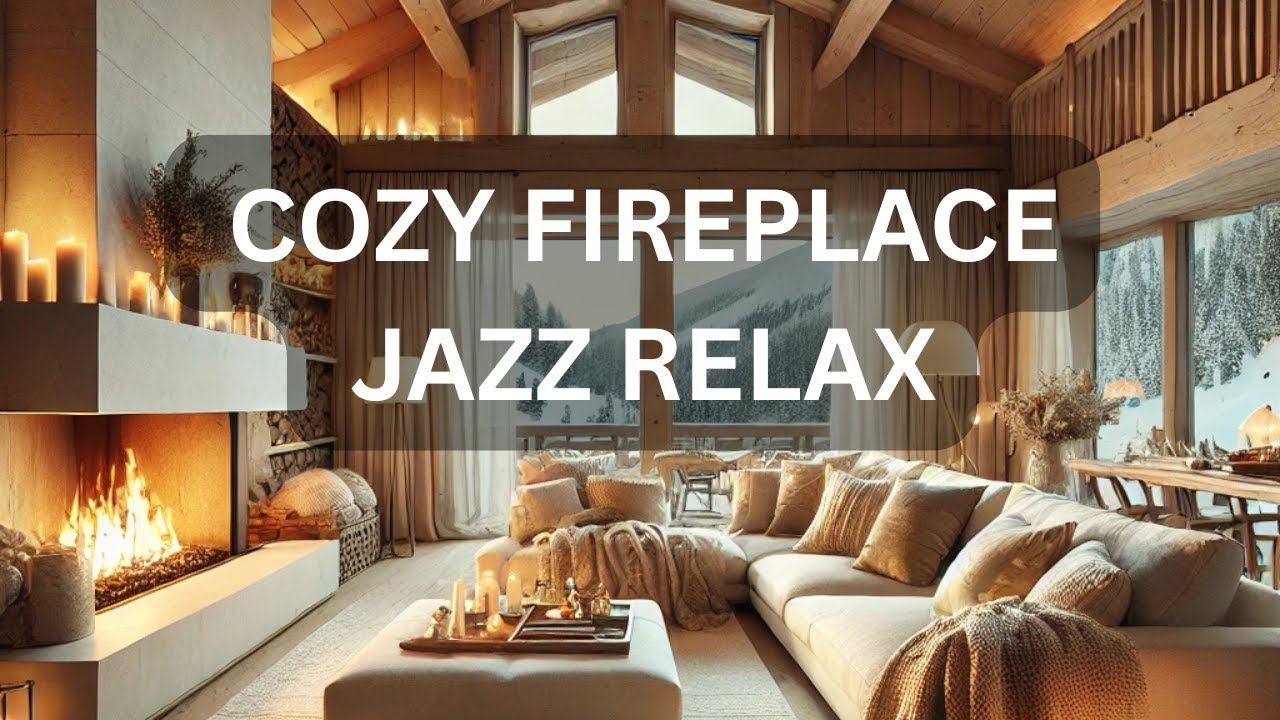 Snowy Cabin Jazz ❄️ Relaxing Smooth Jazz for Sleep, Study
