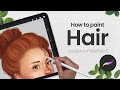 How To Draw Hair • Procreate Tutorial • Foolproof Method!