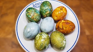 Marble Easter Eggs. A simple beautiful way. 4 OPTIONS FOR BEAUTIFUL PAINTING.