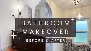 We transformed our dated master bathroom into our dream space!
