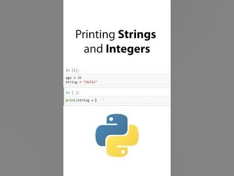 Printing Strings and Integers Together in Python #Shorts - YouTube