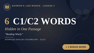 5 Essential C1/C2 Words + 1 Bonus | Lesson 1 | Barron’s 1100 screenshot 5