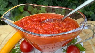 НАЙСМАЧНІША АДЖИКА З ПОМІДОРІВ І ПЕРЦЮ🍅РЕЦЕПТ АДЖИКИ НА ЗИМУ🍅