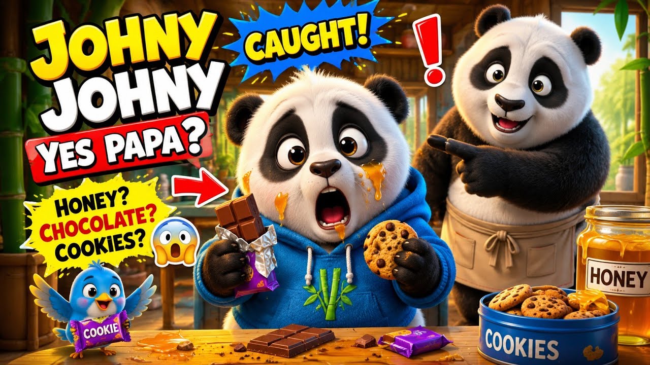 🐼 Johnny Johnny Yes Papa 🍯 | Baby Panda Funny Song 😂 | Kids