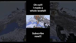 Whole Lavafall From A Mountain