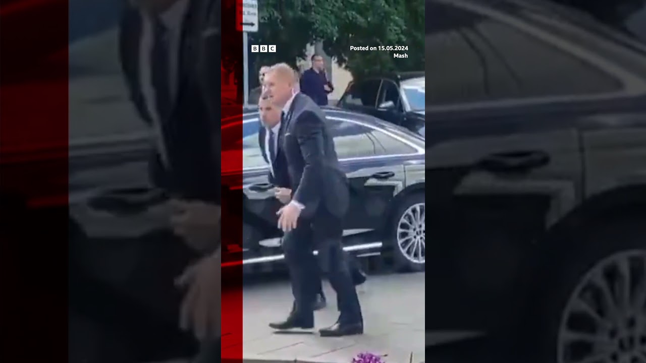 Moment after assassination attempt on Slovak PM Robert Fico. #RobertFico #Slovakia #BBCNews