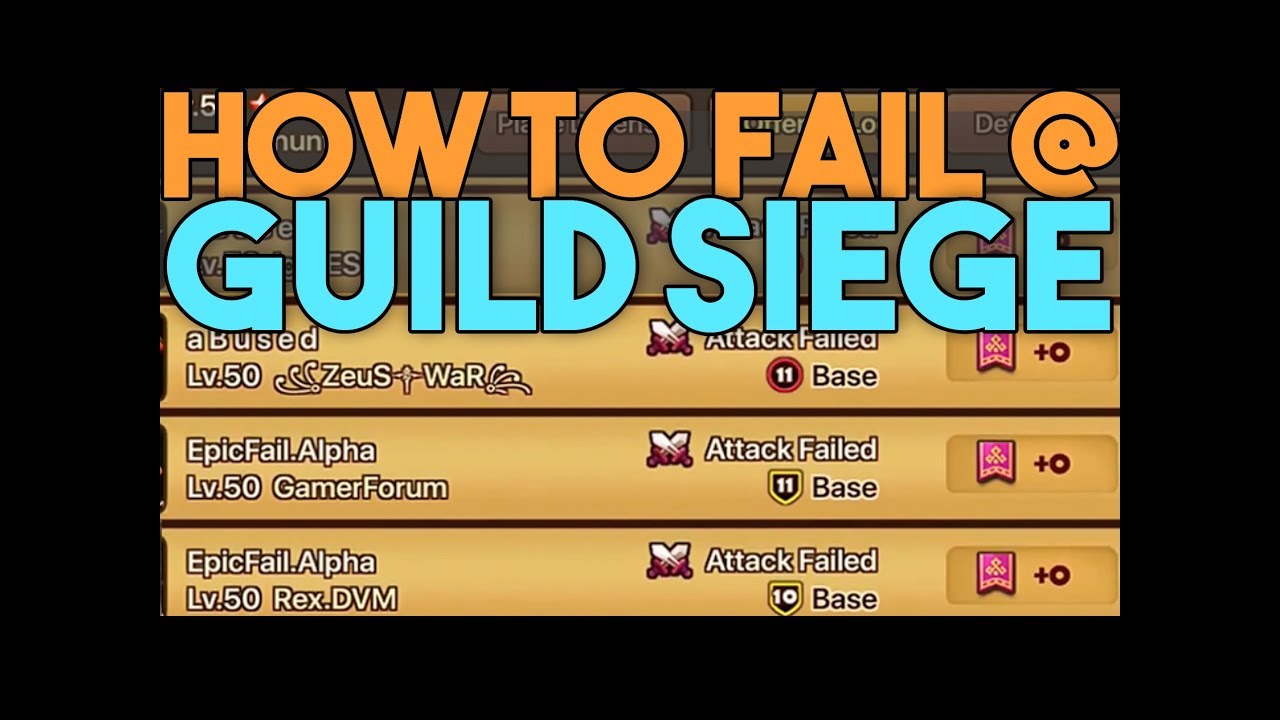 How to Fail at GUILD SIEGE in SUMMONERS WAR - YouTube