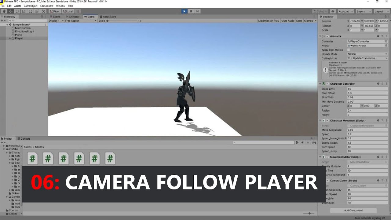 RPG Game With Unity in Urdu / Hindi | #6 Camera Following Player - YouTube