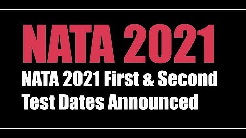NATA 2021 First & Second Test Dates Announced | Registration Begins Soon NATA 2021 Notification |
