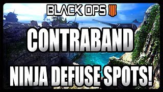 BEST CONTRABAND NINJA DEFUSE SPOTS ON BLACK OPS 4! BO4 BEST HIDING SPOTS!