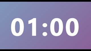 1 minute aesthetic countdown timer, gradient purple, more free timers