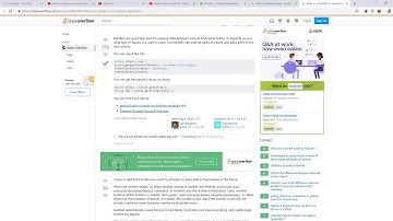 How to send data from one activity to another and what is bundle class.
