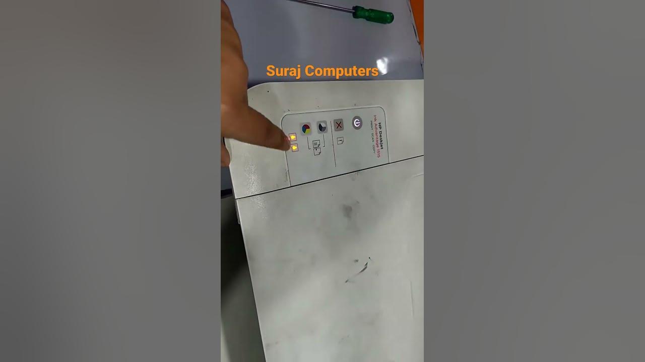 What does the orange light blinking on my HP deskjet ink advantage 1515