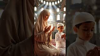 Sacred Islamic Family Journey Guided by Divine Light Through Mosque, Ramadan Nights, and Desert