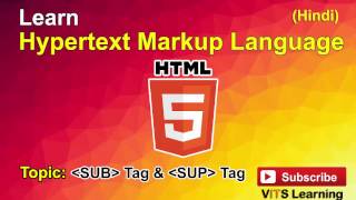 13 HTML   SUB Tag & SUP Tag