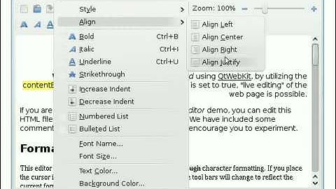 QtWebKit-based HTML editor