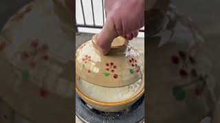 炊飯器いらなくないですか？百均の土鍋で炊ける 土鍋ご飯 #shotrs
