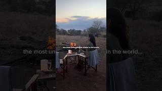 The most incredible dinner in the world…the serengeti!
