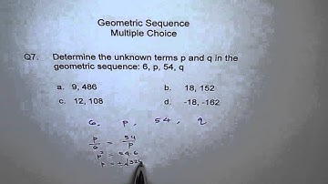 Geometric Sequence Find Missing Terms Q7 MCR3U Test