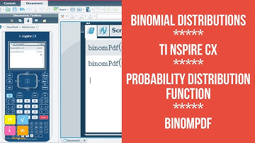Binomial Distributions | TI NSpire CX | Probability Distribution Function | BinomPDF