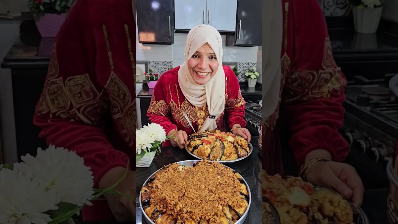 عملت المقلوبة على طريقتي بالفراخ واللحمة.. قلبت الدنيا بجد! 🤯🍗🔥