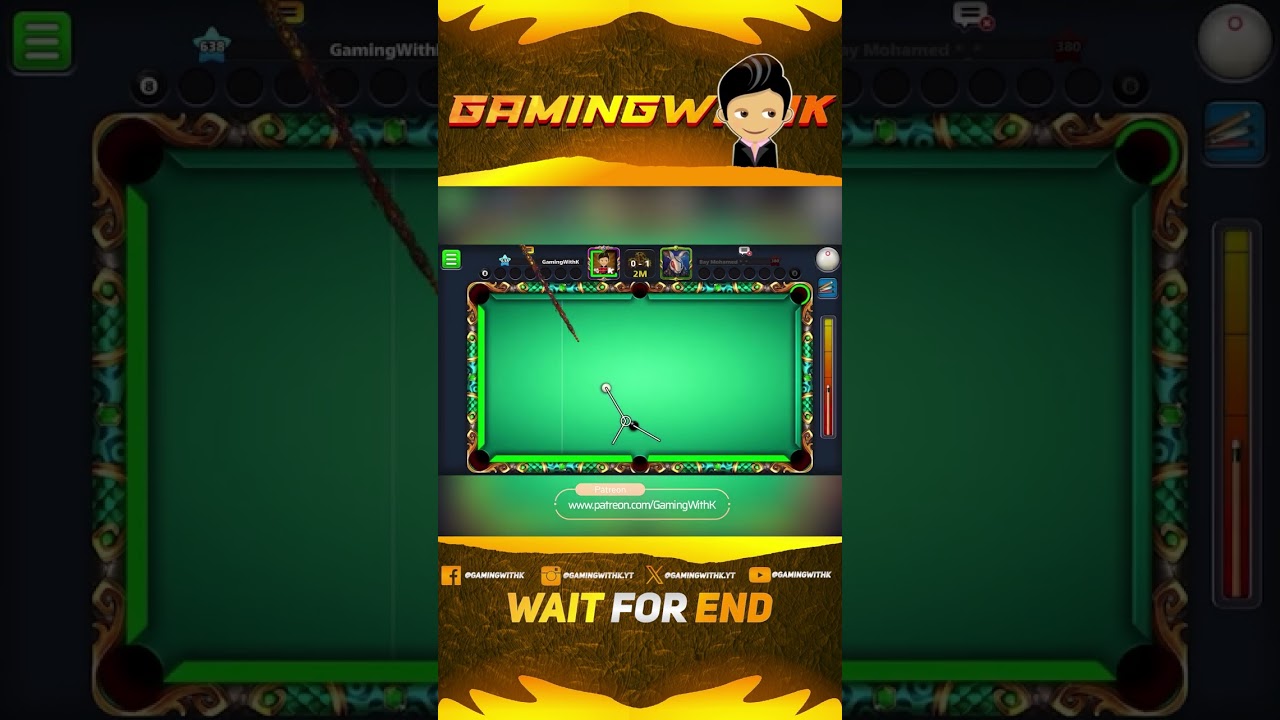 crazy trickshot in Atlantis 8 ball Pool