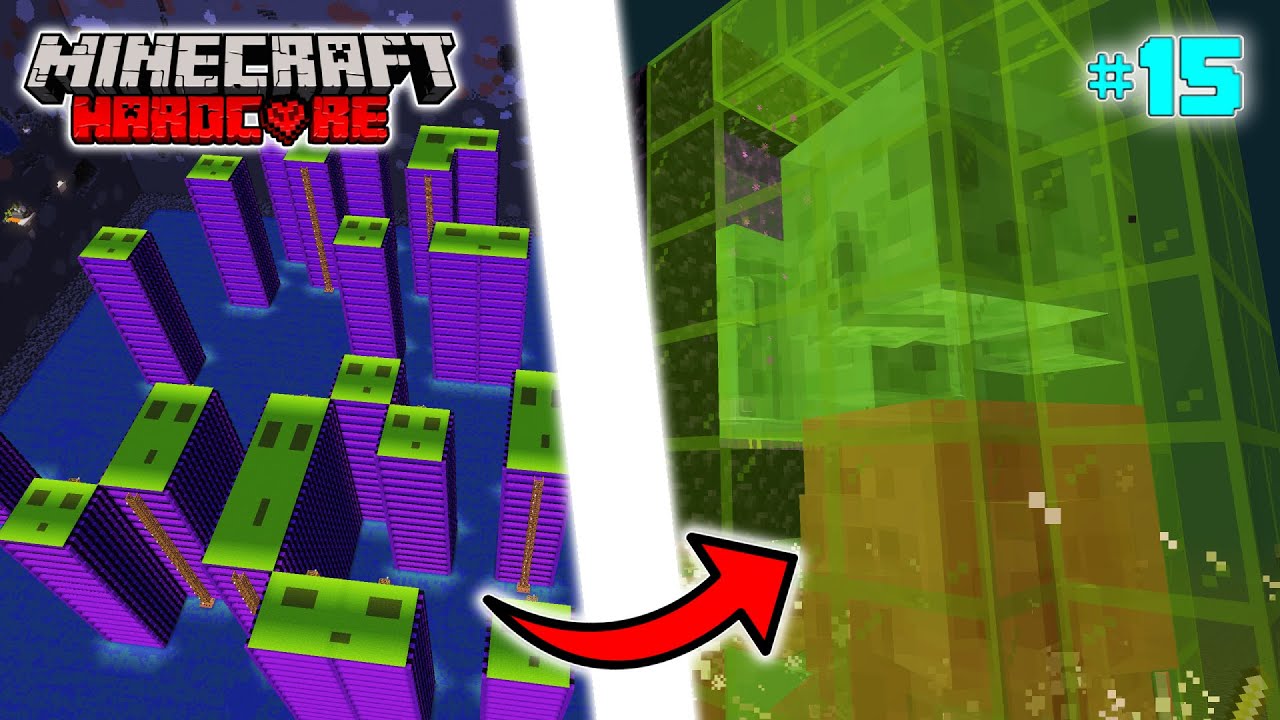 I built the FASTEST Slime Farm in Hardcore Minecraft! #15