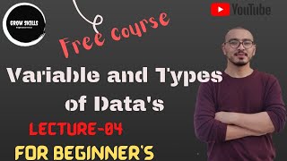 Variable and Data types | Lecture 04 | Beginners | Java Programming 2020 | Python | Free courses