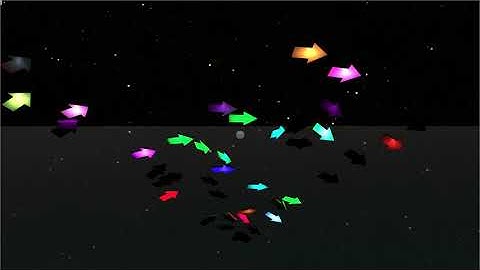 three.js WebGL demo - Flock of arrows