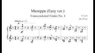 Transcendental etude No. 4 Mazeppa (Easy ver.) - F. Liszt