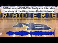 Ed Breheney 400th Win Postgame Interview